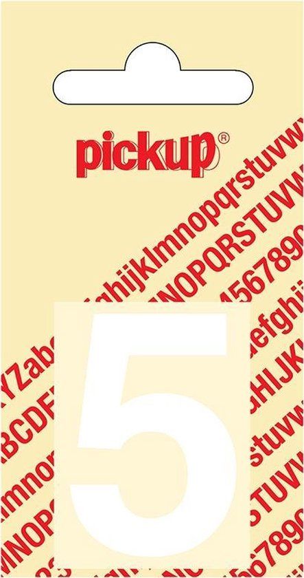 Pickup Plakcijfer Helvetica 40 mm - Wit 5