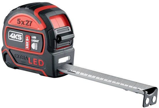 4K5 Tools LDX 5+ 606.110-5 Rolmaat Geintegreerde zaklamp 5 m Staal, ABS