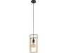 EGLO Famborough Hanglamp - E27 - Zwart/Hout