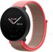 Strap-it Nylon Smartwatch bandje - Geschikt voor Polar Ignite 2 - Neon Pink
