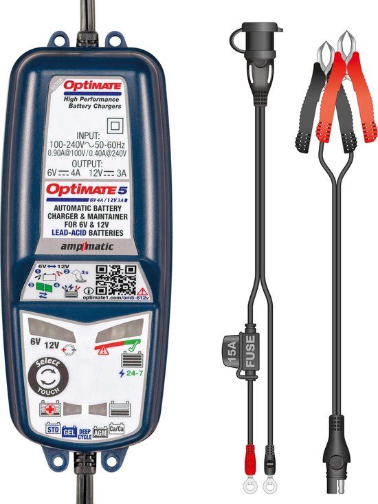 Tecmate Optimate 5 Select 6V/12V Motor & Auto Acculader