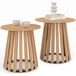 IDMarket - Ensemble de 2 tables d'appoint rondes Carmen 40/45 cm
