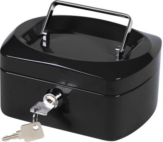 Q-CONNECT Geldkoffer - 155 x 120 x 75 mm - Zwart