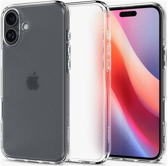 Spigen Ultra Hybrid Hoesje Geschikt voor Apple iPhone 16 Plus - Back Cover met Air Cushion - Frost Transparant