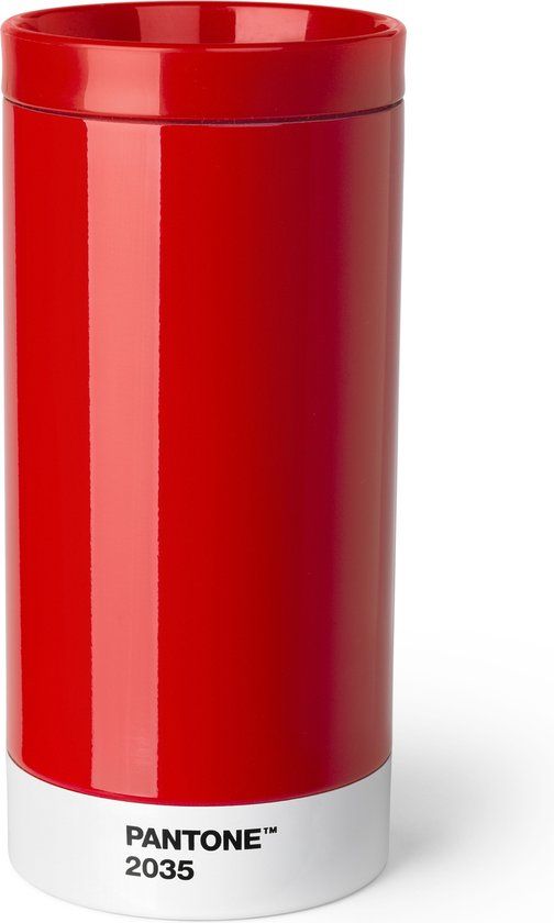 Copenhagen Design Pantone To Go Drinkbeker - RVS - 430 ml - Red 2035 C