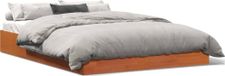 Maison Exclusive Lit en bois massif sans matelas, brun chaud, 160x200 cm