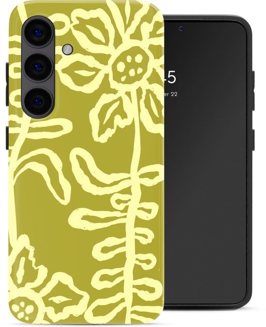 Selencia Hoesje - Geschikt voor Samsung Galaxy S24 - Backcover - Chalky Bloom