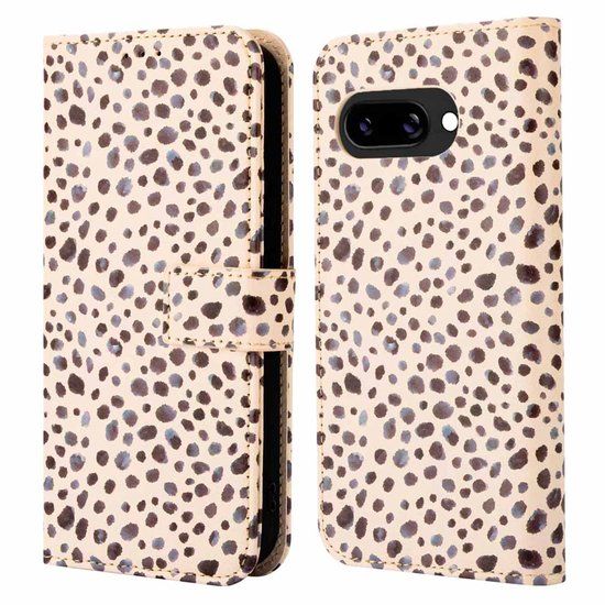 imoshion Design Bookcase smartphone - Black And White Dots - Geschikt voor Google Pixel 9a