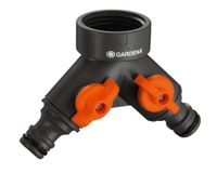 Gardena Twin-Tap Connector Zwart, Oranje 1 stuk(s)