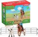 Schleich Cowboy speelset met lasso's, een Texas Longhorn kalf, een Quarter Horse, Schleich Farm World 42577, een cowgirl figuur, hekken en een zadel