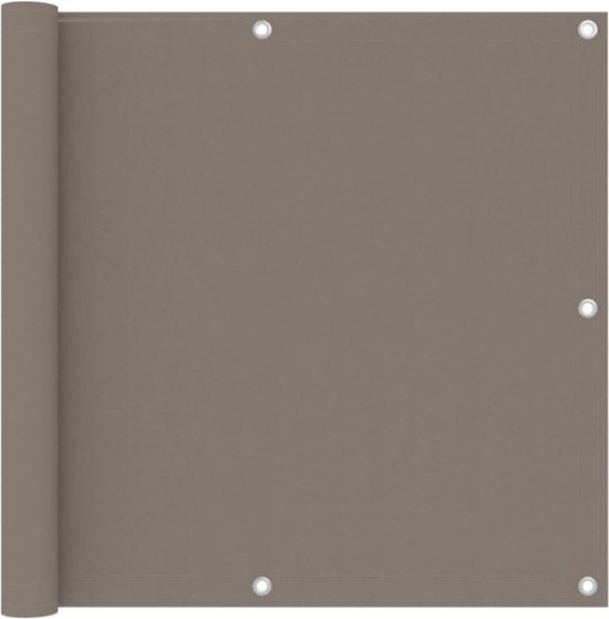 vidaXL Balkonscherm - 90x500 cm - Oxford stof - Taupe