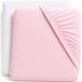 Dudu N Girlie katoenen Jersey hoeslaken, 60 x 120 cm, 2-delig, wit/roze