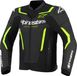 Alpinestars Veste En Cuir GP Force V2 Air Noir Jaune Fluo, Taille : 48
