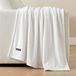 Nautica Queen deken, super zacht pluche fleece, warm en gezellig beddengoed (effen wit, queen)