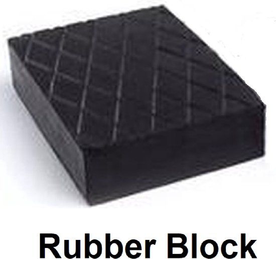 Kora Ako Rubberen Blok- Camper Levellers- Rubber Block Gummiklotz Gummiklötze Gummiauflage Gummiteller Hebebühne Grube- 160x120x40 mm Zwart
