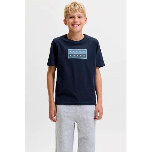 Jack & Jones Jongens T-shirt - Marineblauw - Maat 176