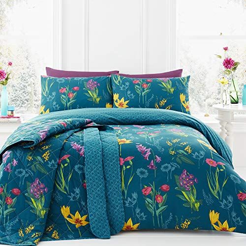 Dreams & Drapes Dekbedovertrekset Ingrid - Blauwgroen - Dubbel