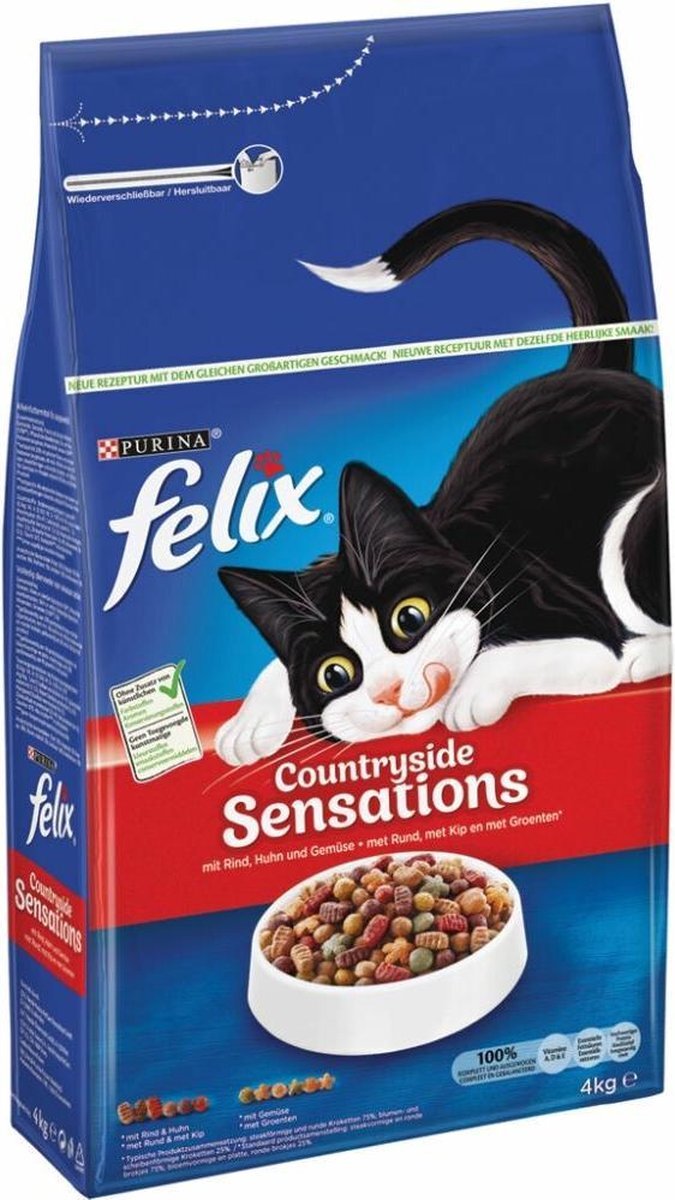 FELIX 4x Kattenvoer Countryside Sensations 4 kg