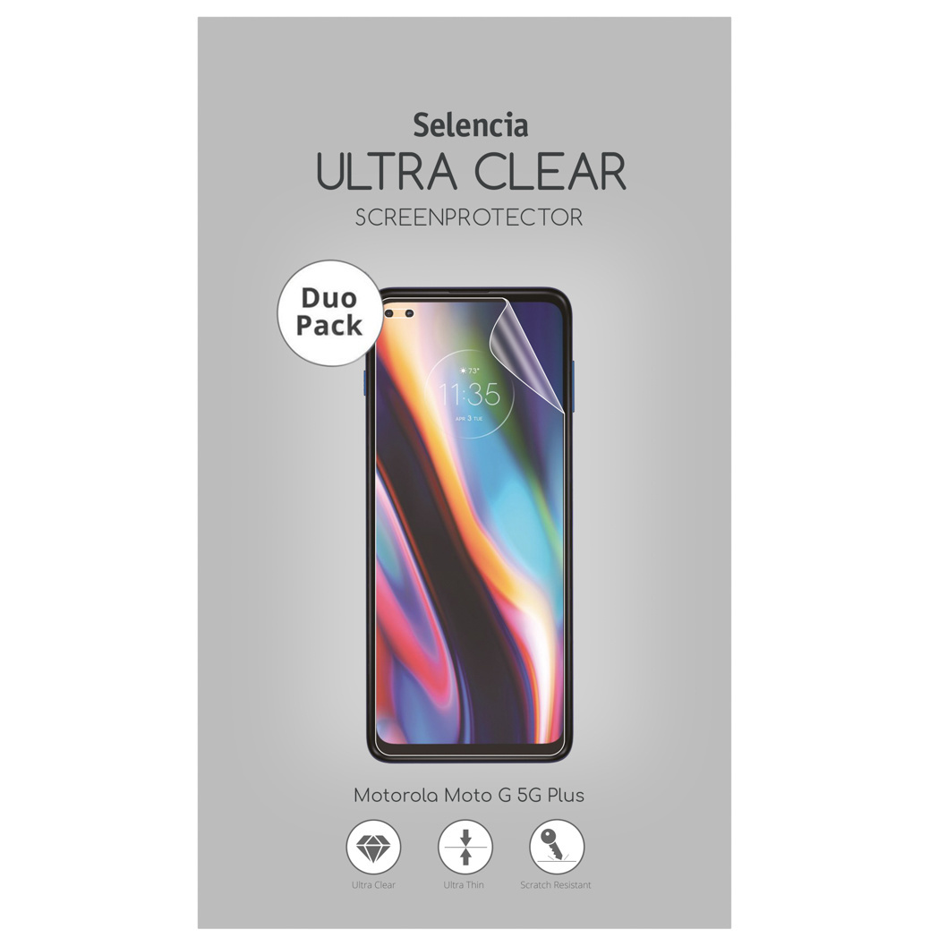 Selencia Pack Ultra Clear Screenprotector voor de Motorola Moto G 5G Plus