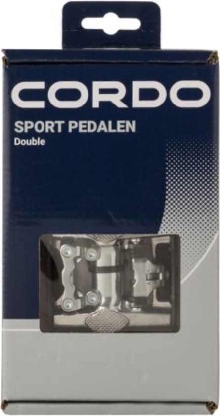Cordo Sport Double Combi SPD Pedals - Silver - Includes Shoe Plates