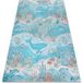 RUGSX Bambino Tapis Lavable Bambino 61540 Océan, Poissons Pour Les Enfants Antidérapant - Bleu / Beige Blue 80x150 Cm