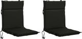 vidaXL - 2-delige - hoogrugkussen - GEMERT - 2 - pcs - 100% - Polyester - Zwart