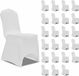 vidaXL Housse de chaise stretch 24 pc blanc