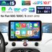 Autoradio 10 pouces Android 15 Carplay pour FIAT 500 (2007-2015) avec navigation GPS, Wi-Fi, RDS, DSP, DAB+, Bluetooth, commande au volant et USB. Mémoire : 2 Go + 64 Go