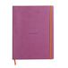 RHODIA 117711C - Cahier Souple Lilas - A4+ - 22 x 29,7 cm - Ligné - 160 pages détachables - Papier Ivoire Clairefontaine 90 g/m² - Marque-page, Fermeture élastique - Similicuir