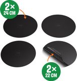 Cook and Pan Cook & Pan 4x Inductie Beschermer Rond Zwart