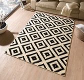 Hanse Home Modern vloerkleed ruiten Diamond - crème/zwart 160x230 cm