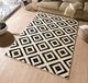 Hanse Home Modern vloerkleed ruiten Diamond - crème/zwart 160x230 cm
