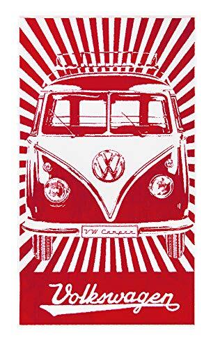 Brisa VW Collection Volkswagen T1 Bus Transporter Strandlaken - Samba Strepen/Rood