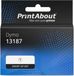PrintAbout Etiket 13187 (S0722390) Zwart op wit (36 mm x 89 mm) 24 rollen geschikt voor Dymo