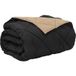 Duvet d'été simple noir et taupe 240 x 200 cm microfibre