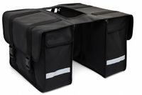 AG Dubbele Fietstas 46 Liter Zwart