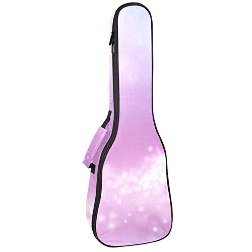 Mersov Concert Ukelele Rugzak, Heavy Duty Ukulele Case Bag met Opslag, Sopraan Concert Tenor Ukelele 10MM Gewatteerde Tas Sky Paars Twinkling Stars