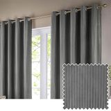 Paoletti Corinthian Fluwelen Gordijn Paar - Duif Grijs - 168x183cm