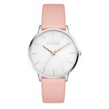 s.Oliver dameshorloge - 34 mm - flache, zeitlose, alltagstaugliche, analoge horloge voor dames met kwartswerk - 3 ATM waterdicht - krasbestendig - cadeau-idee