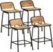 Maison Exclusive - Lot de 4 tabourets de bar, dimensions 46x35,5x70 cm, en bois de manguier massif brut