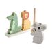 Fisher-Price Houten dieren stapelen en sorteren, speelgoed voor baby's en peuters, 10 onderdelen