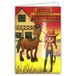 AFIE Kaart pailletten Happy Birthday meisje cowgirl paard envelop geel 12 x 17,5 cm kostuum hoed cowboy laarzen santiags sjaal country ranch saloon western wild west 67-1089-A