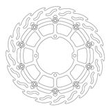 Supermoto Racing Front Brake Disc Flame