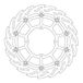 Supermoto Racing Front Brake Disc Flame
