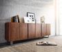 DELIFE Ladekast Live-Edge acacia marron 220 cm 6 deuren commode massif bordure d'arbre