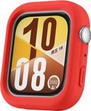 Wigento Huawei Siliconen beschermhoes voor de Huawei Watch Fit 4, halfomsluitend, rood