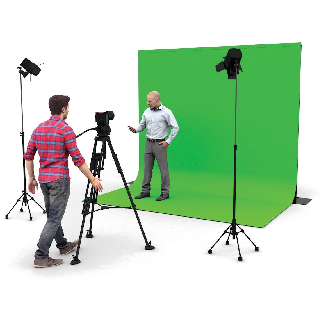 Wentex P&D Chromakey Green Screen Curtain - 400 x 290 cm