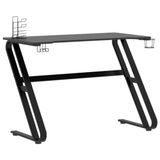 vidaXL Gamingbureau met ZZ-vormige poten 110x60x75 cm zwart