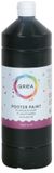 Qrea Plakkaatverf zwart 1000ml | 6 stuks