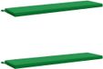 vidaXL Coussins de banc SOEST 2 pièces 100% Polyester Vert 150 x 40 x 5 cm